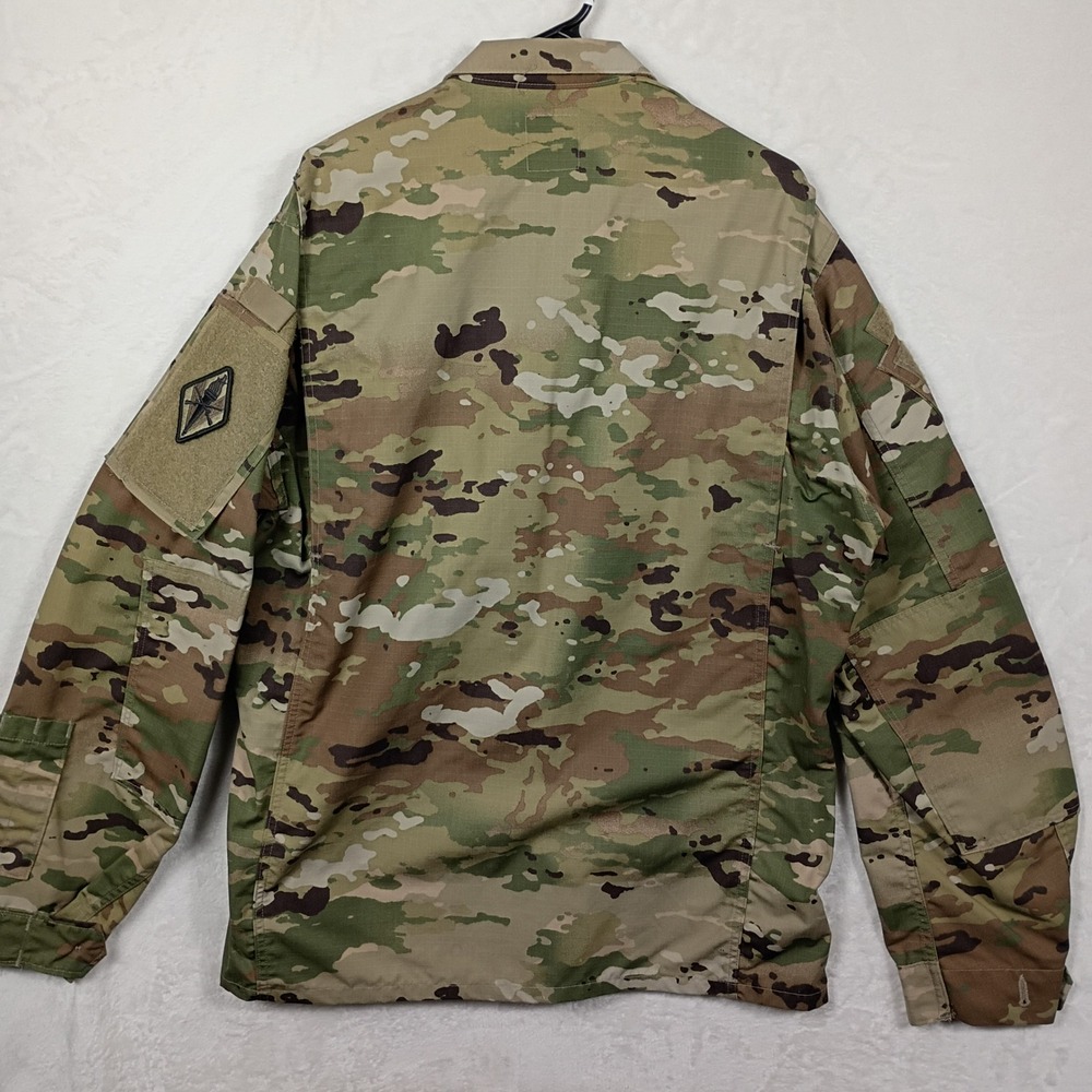 US Army Combat Coat Mens Large Long Green OCP Multicam Tactical Vintage Jacket - Picture 2 of 5